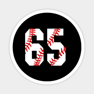 Baseball Number 65 #65 Baseball Shirt Jersey Favorite Player Biggest Fan Magnet